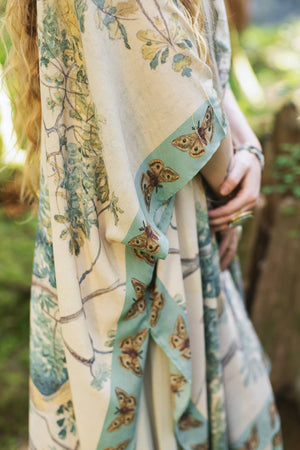 Earth and Sky Bamboo Kimono with Tree Print
