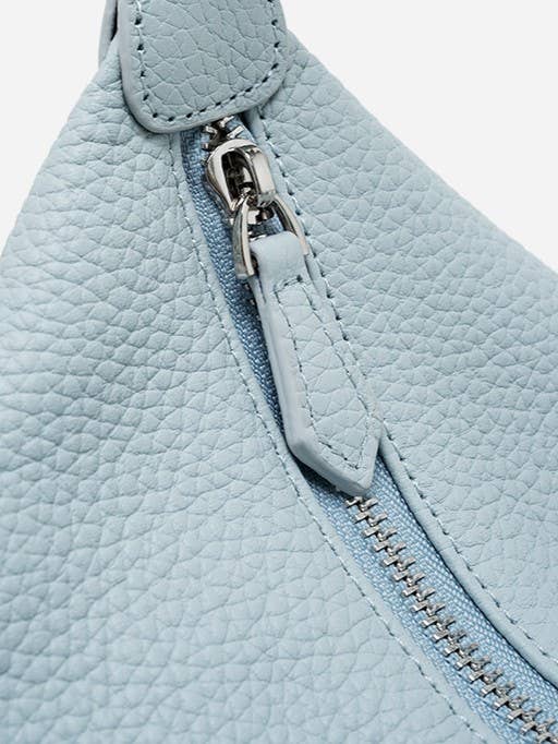 Leather Hobo Shoulder Bag with Soft Pillow Silhouette