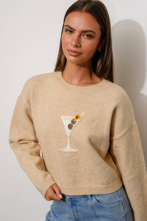 MANDY MARTINI SWEATER - Cozy, Trendy, Playful