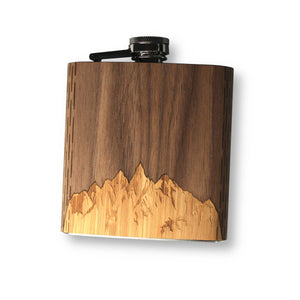 Wooden Hip Flask - 6 oz Stainless Steel