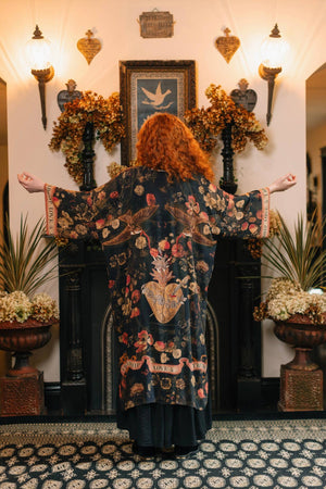 Heart of Gold Opera Duster Kimono Robe - Sacred Heart