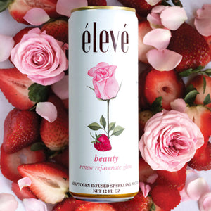 Beauty Adaptogen Sparkling Water, Strawberry Rose