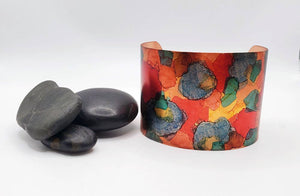 Large Copper and Ink Cuff