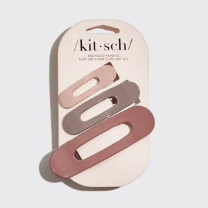 Flat Lay Claw Clip 3pc - Ultra Glossy Terracotta