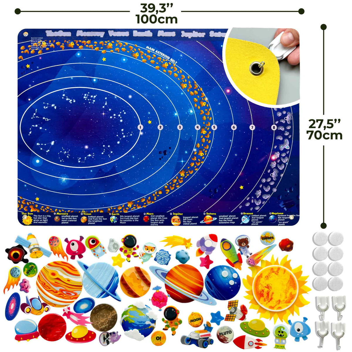 Space Felt Board for Kids - Educational Flannel Toy
