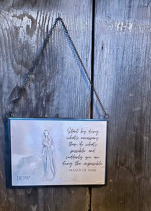 Start by Doing - Grace Row Glass Wall Hanging