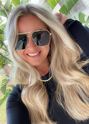 Axl Oversized Aviator Sunglasses - Hot Pink