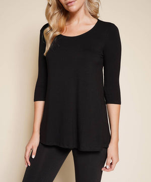 Bamboo Elbow Sleeve Tunic Top