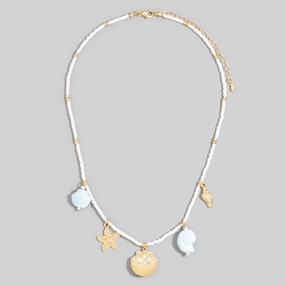 Sealife Charms Beaded Pendant Necklace