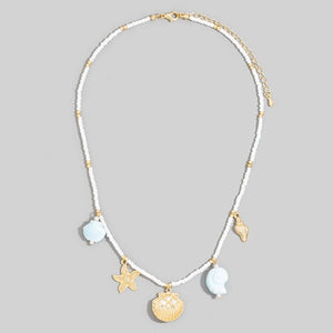 Sealife Charms Beaded Pendant Necklace