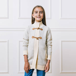 Organic Toggle Sweater with Zipper