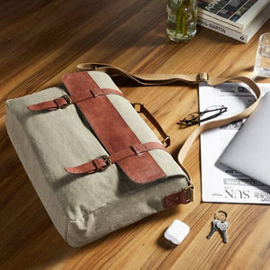 Upcycled Canvas Messenger Bag