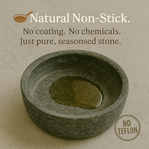 Handmade Brazilian Soapstone Pan | 2.0L / 2.1 Qt | Naturally Non-Toxic