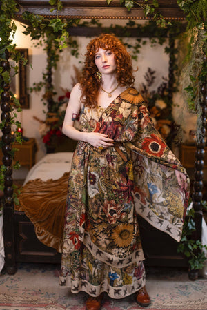 Golden Hour Floral Bohemian Scarf