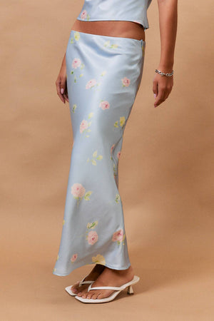 MID WAISTED BIAS MIDI SKIRT