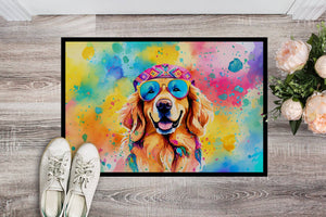 Golden Retriever Hippie Dawg Doormat, 18x27