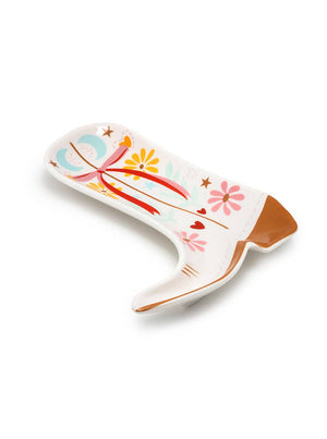 Cowgirl Boot Ceramic Trinket Tray