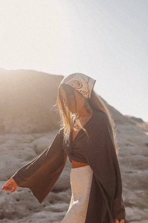 Boho Cotton Handmade Bandana Headscarf – Sargasso Sea Meadowwheel