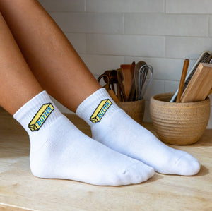 Butter Stick Classic Ankle Socks – White
