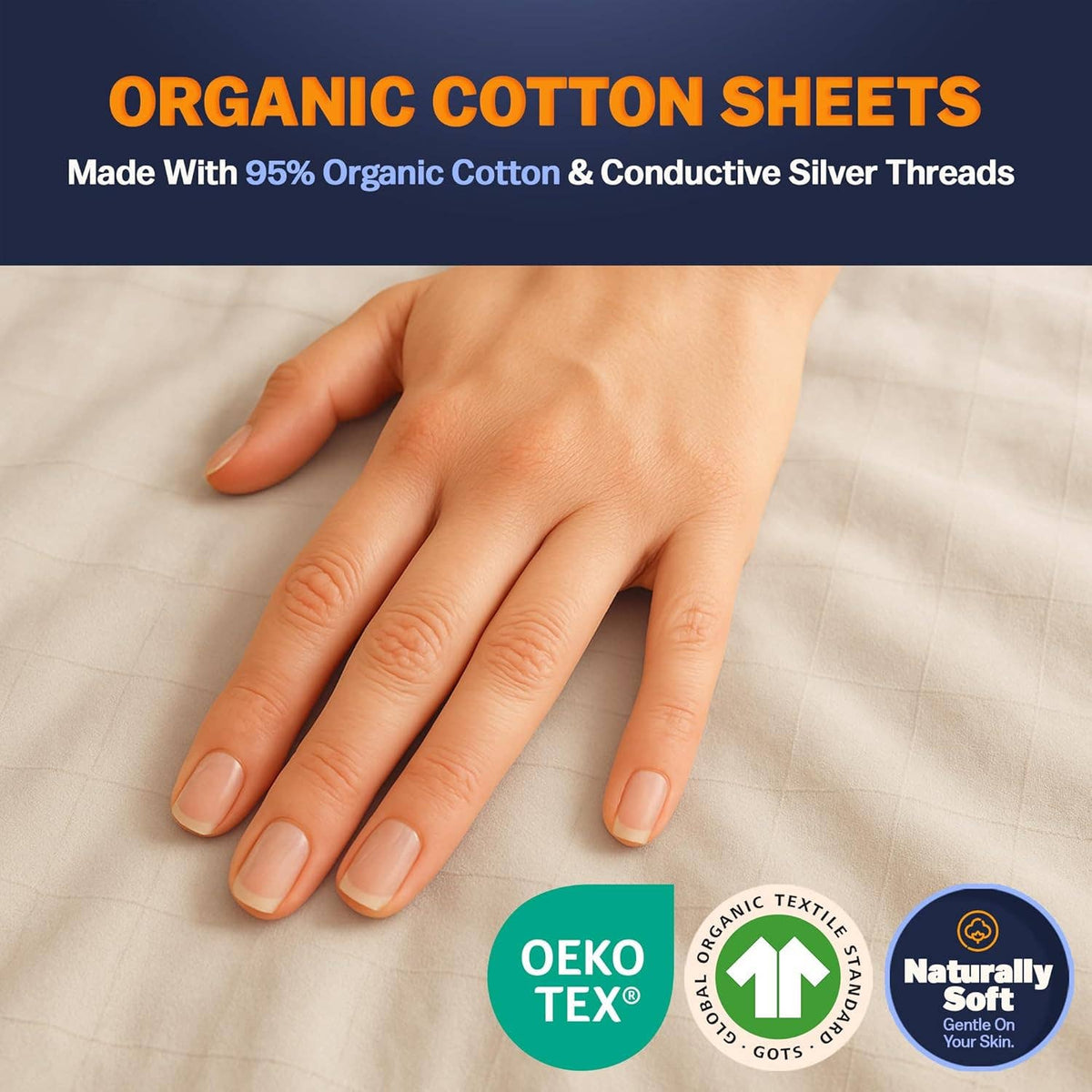 Grounding Fitted Sheet – King, Off-White
