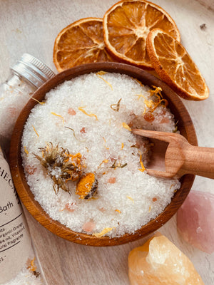 Orange Mimosa Herbal Bath Salt Tube