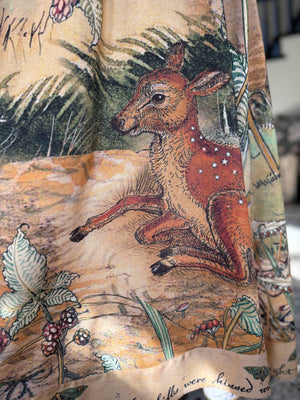 Lovelight Bohéme Slip Dress with Whimsical Woodland Deer