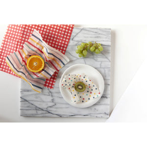 Gingham Dot and Stripe Beeswax Wrap Set of 3