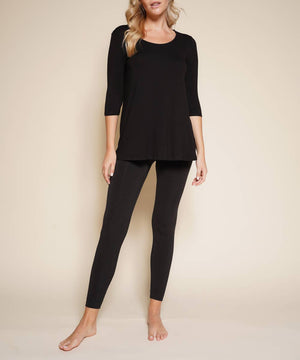 Bamboo Elbow Sleeve Tunic Top
