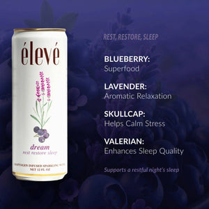 Dream Adaptogen Sparkling Water, Blueberry Lavender