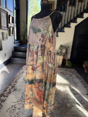 Lovelight Bohéme Slip Dress with Whimsical Woodland Deer