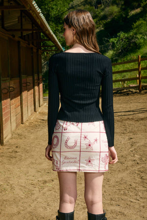 Slim Fit Knit Button Top