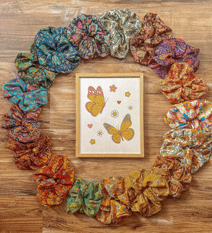 Boho Oversized Recycled Silk Scrunchie