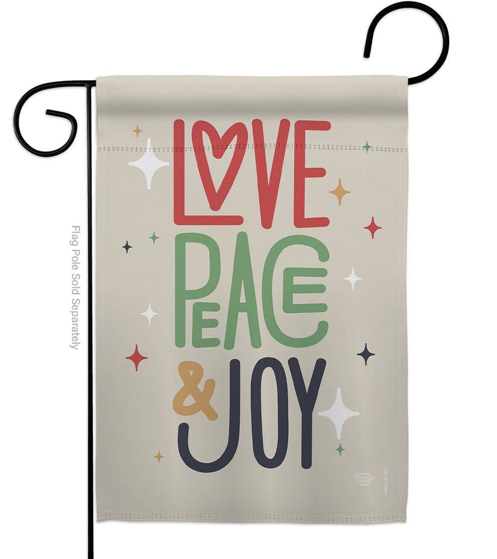 Love Peace & Joy Winter Wonderland House Flag