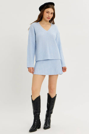 Cloud Soft Oversized V-Neck Sweater with Bell Sleeves