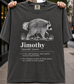 Jimothy Dictionary Definition Raccoon Tee – Pepper