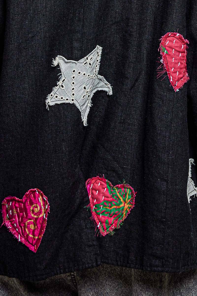 Star & Heart Appliqué Relaxed Blazer