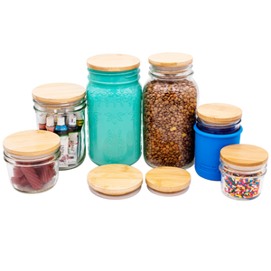 Bamboo Storage Stopper Lid for Mason Jars