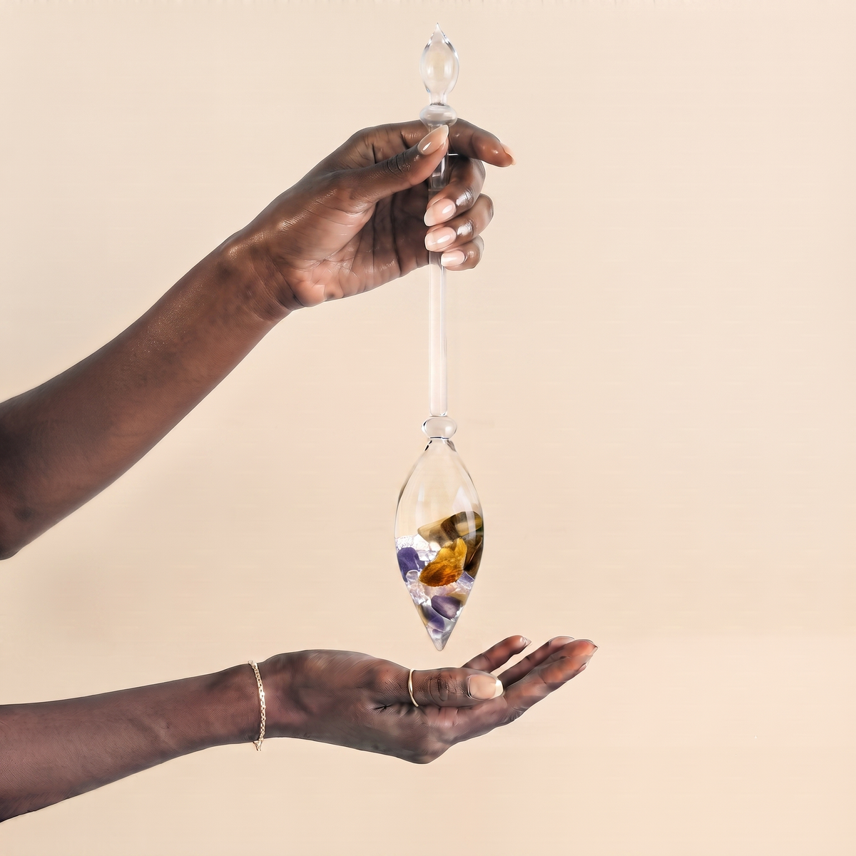 Gemstone Vial Prana – Amber, Amethyst & Chalcedony