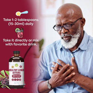 Healthy Lungs Bitters with Elderberry & Chlorophyll