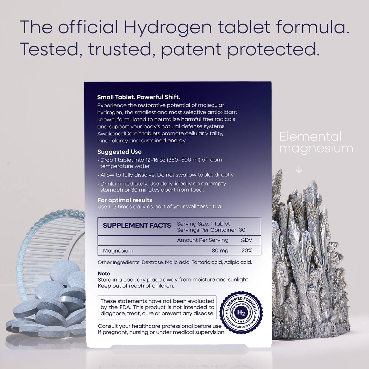 Hydrogen Molecular Official Tablets - Raspberry Flavored