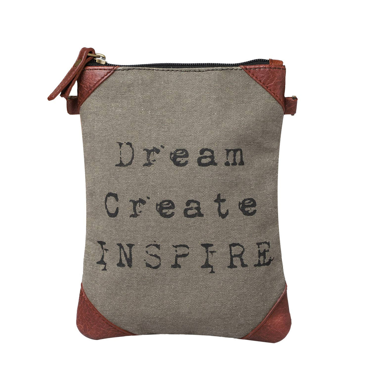 Dream Create Inspire Canvas Small Women's Crossbody Bag
