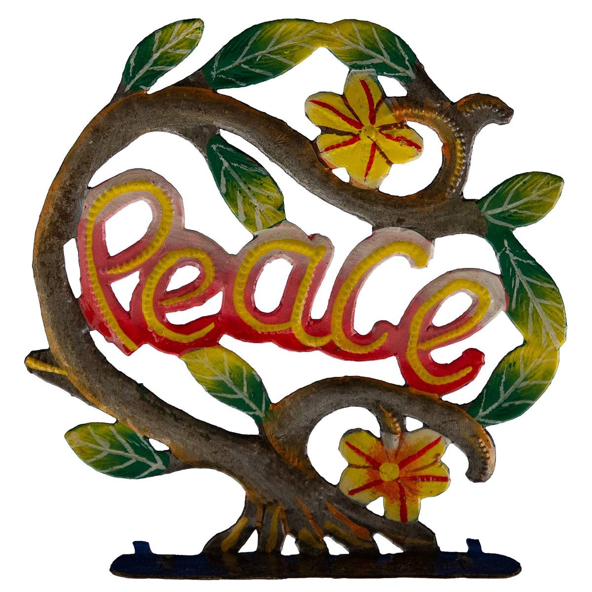Freestanding Painted Peace Tree