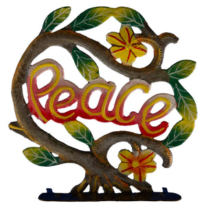 Freestanding Painted Peace Tree