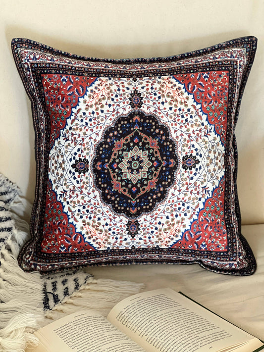Red Decorative Pillow Cover 18x18, Handmade Throw Pillow
