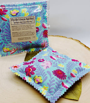 Fresh Linen Aromatherapy Sachet Blue