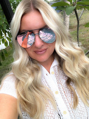 Ace Aviator Sunglasses - Hot Pink