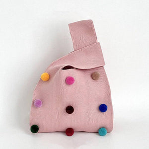 Colorful Knitted Ball Bag