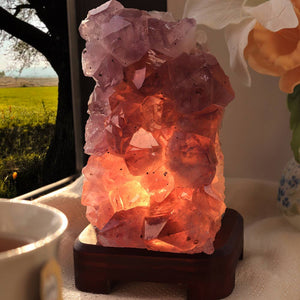 Amethyst Cluster Lamp