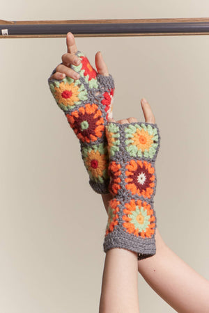 Floral Crochet Hand Warmer
