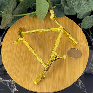 Large Gold Metal Stick Sphere Holder
